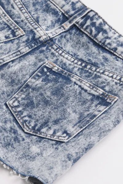 H&M Relaxed Fit High Denim Shorts Denim Blue - BEAUTY BAR