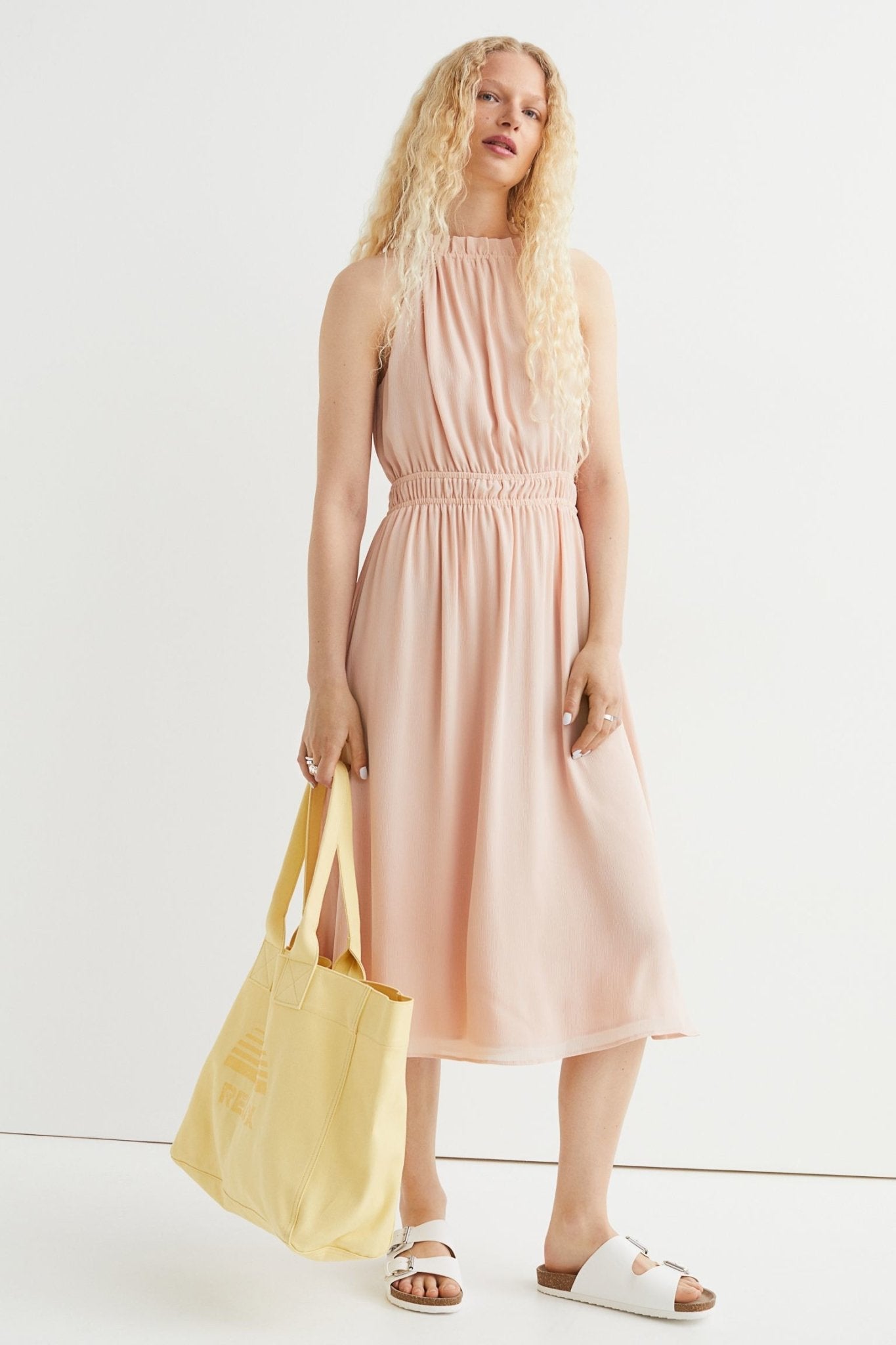 H&M Sleeveless dress Powder pink - BEAUTY BAR