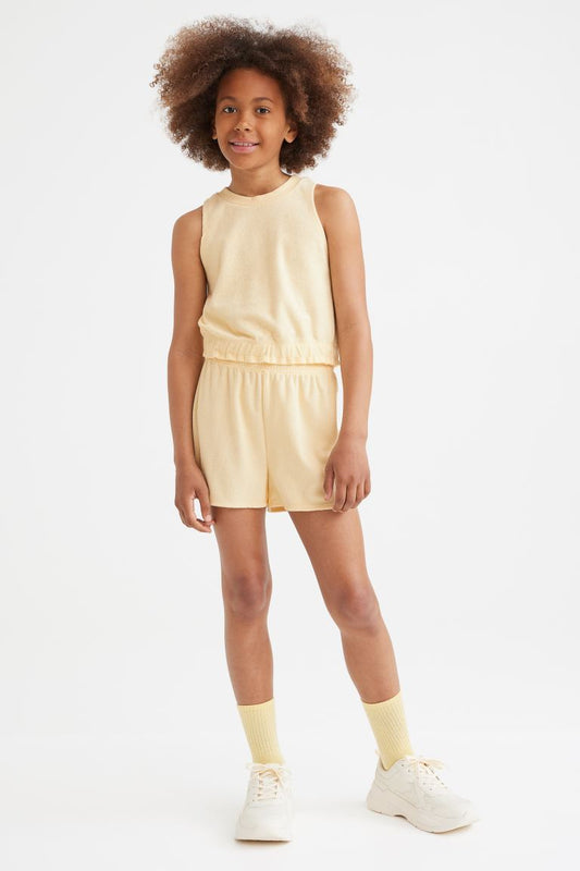 H&M Terry Shorts Light Yellow - BEAUTY BAR