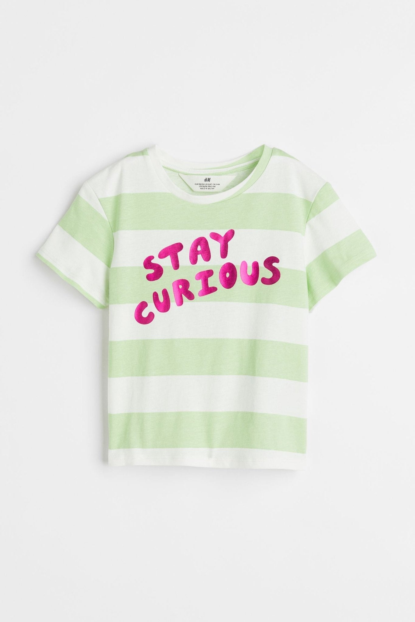 H&m Top Light green/Stay Curious - BEAUTY BAR