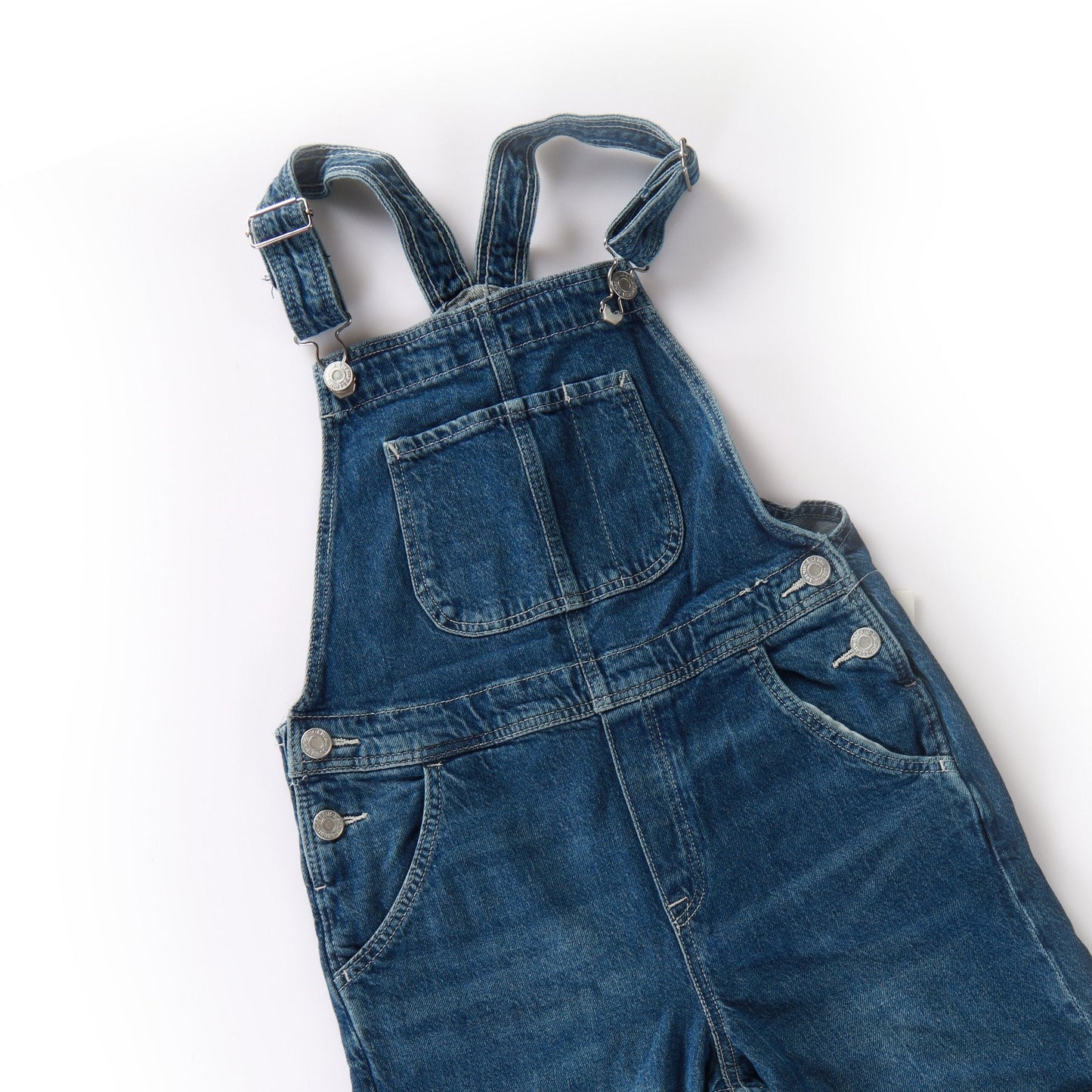 H&M Wide Leg Kids Dungarees Denim Blue - BEAUTY BAR