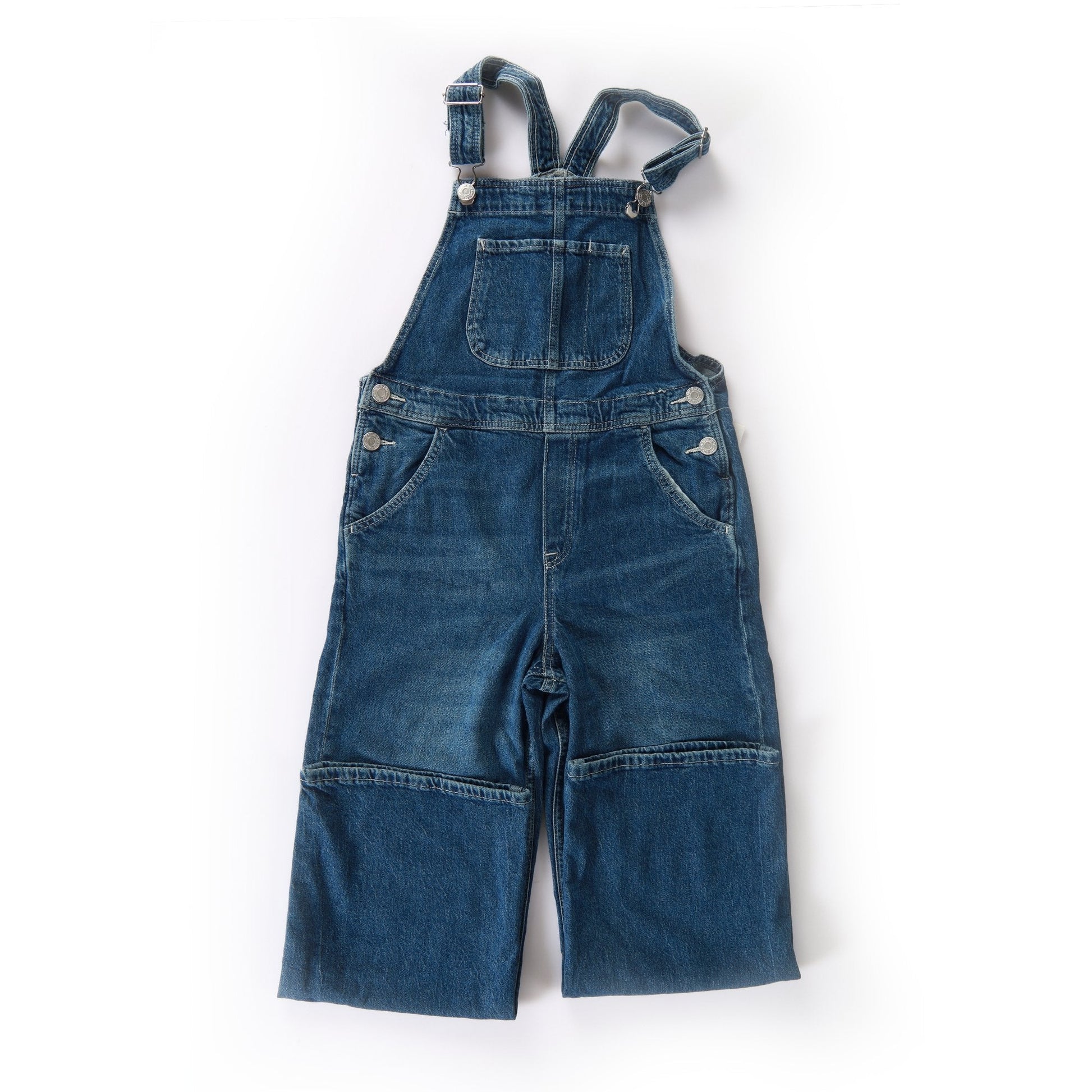 H&M Wide Leg Kids Dungarees Denim Blue - BEAUTY BAR