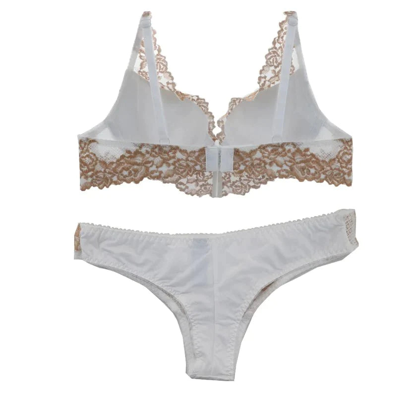 Lace Lingerie Set - White - BEAUTY BAR