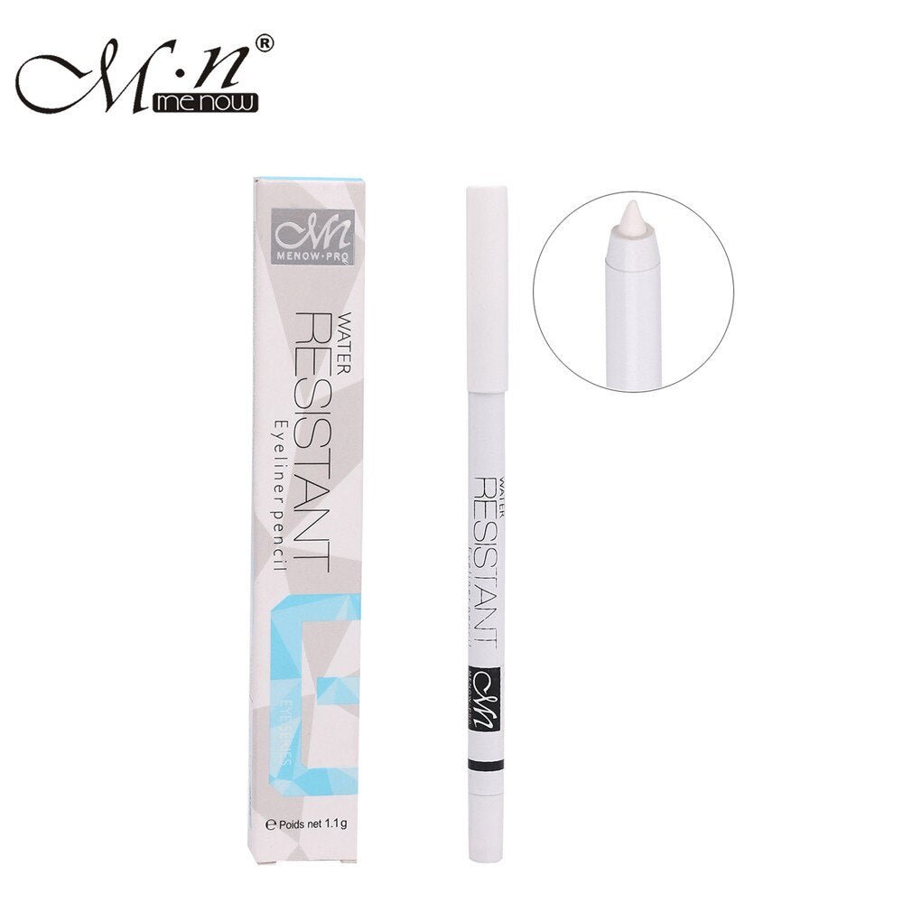 Menow Water Resistant White Eyeliner Pencil M.N