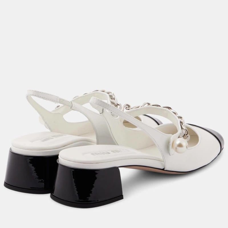 Miu Miu Patent Leather Slingback Pumps