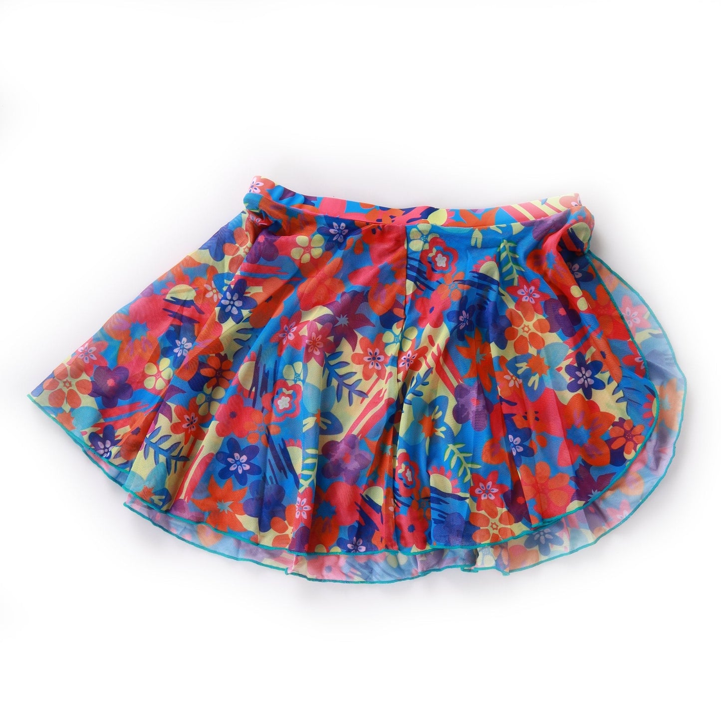 Multicolored Pool Bikini With Beach Skirt