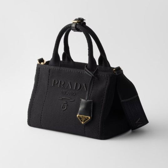 Prada Jardinière Small Cotton Canvas Handbag