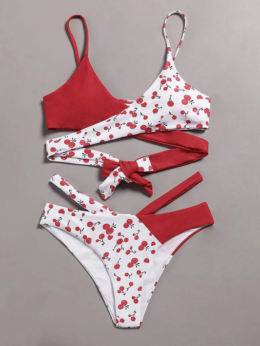 Red Cherry Bikini Two piece - BEAUTY BAR