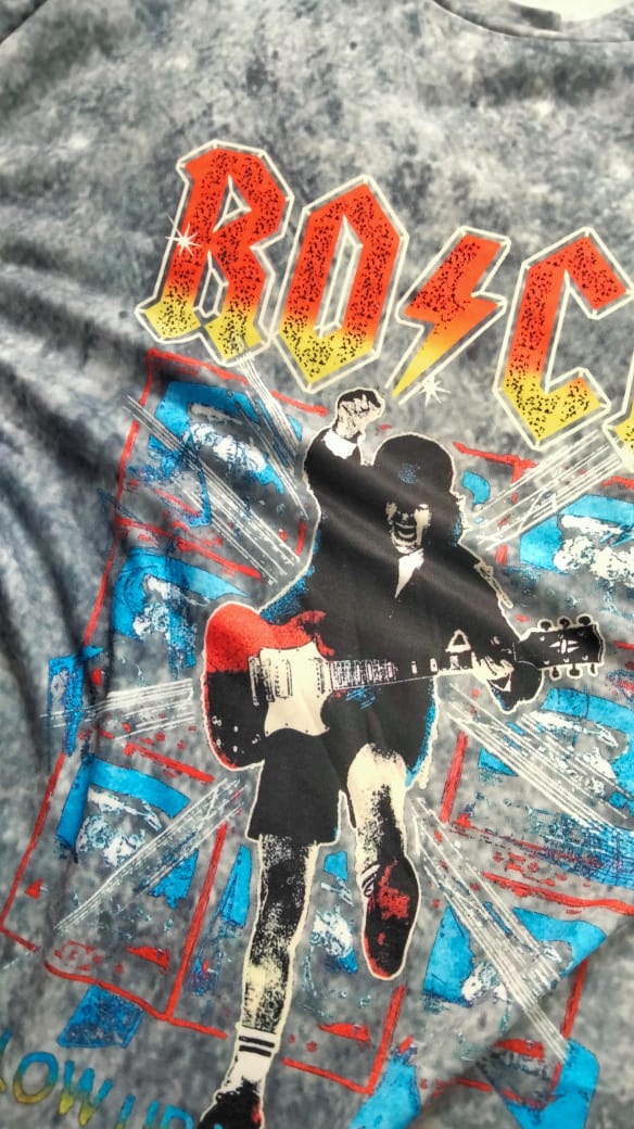 Rock Graphic T-Shirt Gray - BEAUTY BAR