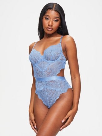 Sexy Lingerie Blue Lace jumpsuit - BEAUTY BAR