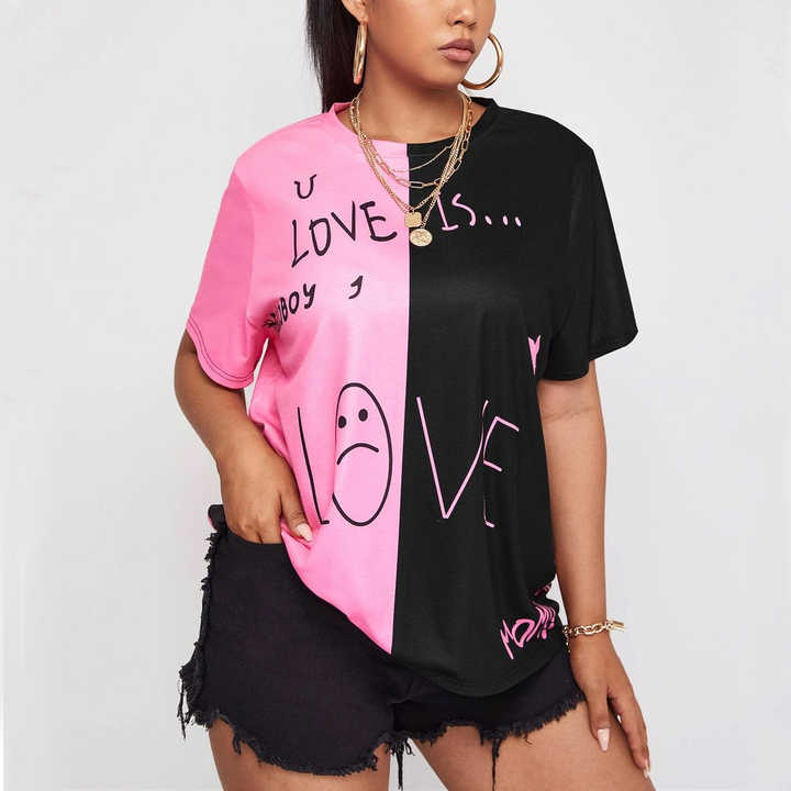 Short Sleeve summer Custom made sublimation Women T-shirt Shein - BEAUTY BAR