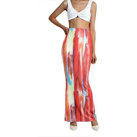 Slim Fit Stretchy Maxi Skirts - BEAUTY BAR
