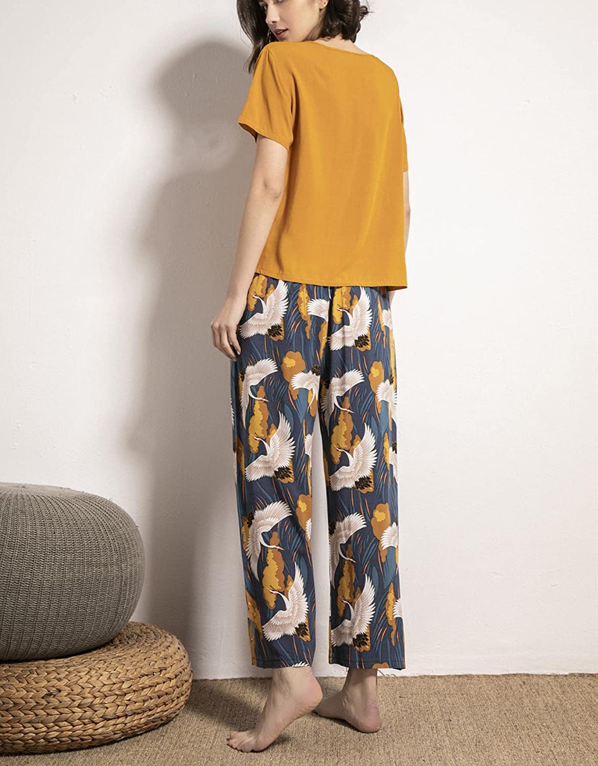 Women's Casual Pajama, Loose Nightwear Suit for Women, Short Sleeve - BEAUTY BAR