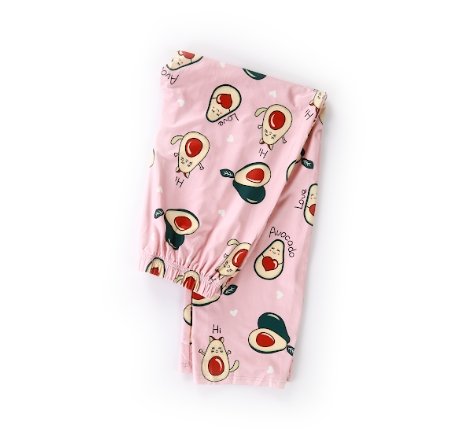 Women's Cotton Printed Pajama Set With Short Sleeves And a Round Neck - BEAUTY BAR