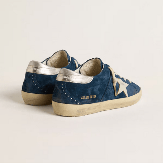 Women's Super-Star LTD in Blue Suede With White Star