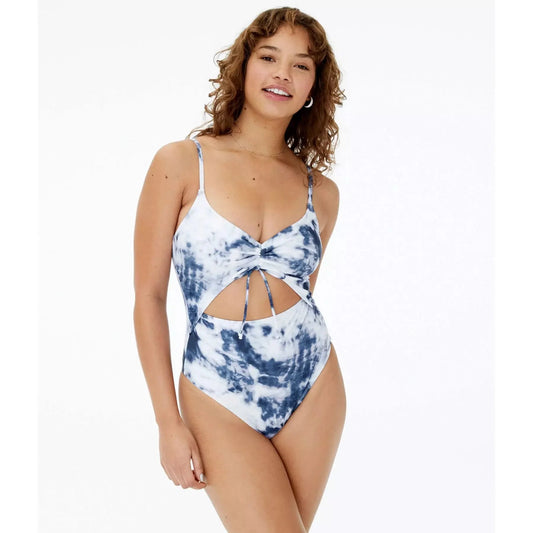 Women's Tie-Dye Cinch-Front One-Piece Swimsuit - BEAUTY BAR