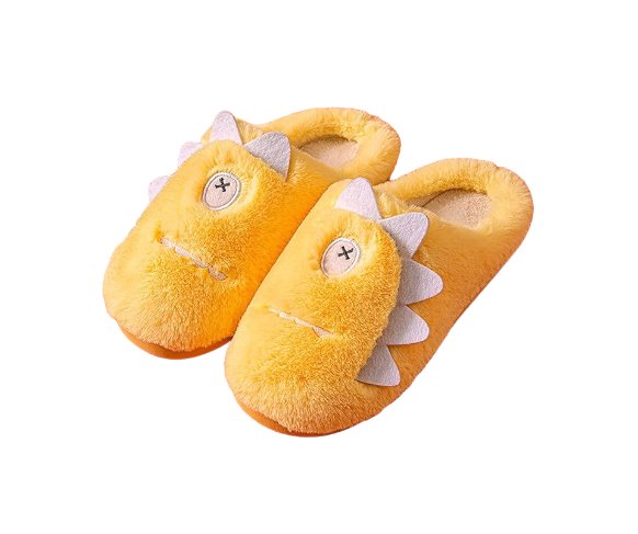 Yellow Slipper In The Shape Of A Dinosaur - BEAUTY BAR